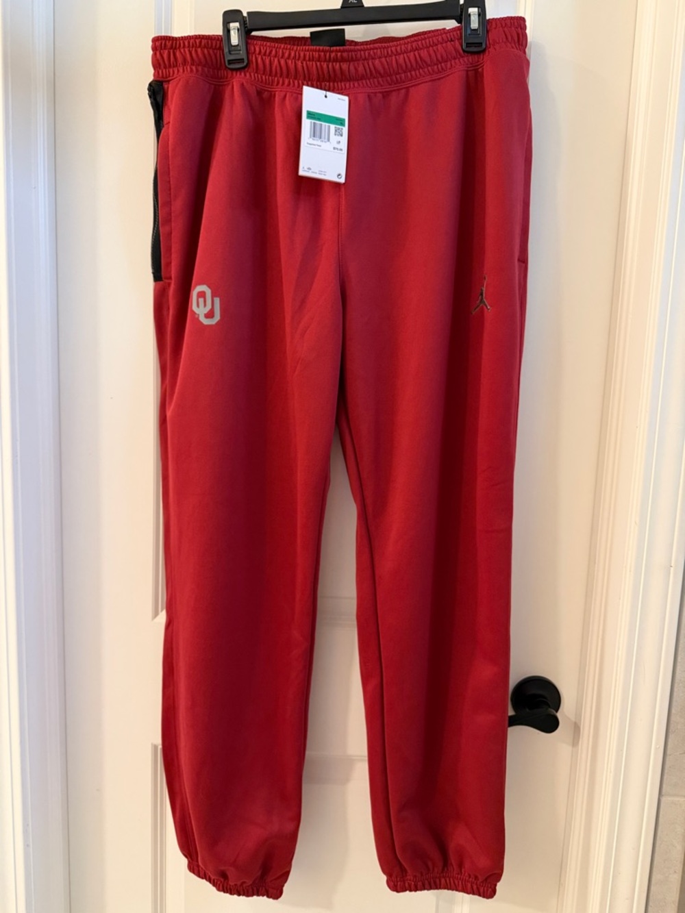 Nike Red Men's OU Joggers with Jumpman Logo